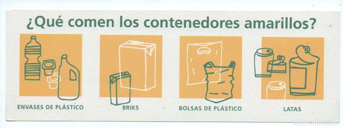 Coleccionismo marcap&aacute;ginas: MARCAPAGINAS, &iquest;QUE COMEN LOS CONTENEDORES AMARILLOS?. - Foto 1
