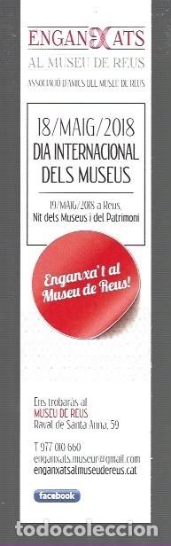 Coleccionismo marcap&aacute;ginas: MARCAP&Aacute;GINAS DIA INTERNACIONAL DE MUSEUS DE REUS - Foto 2