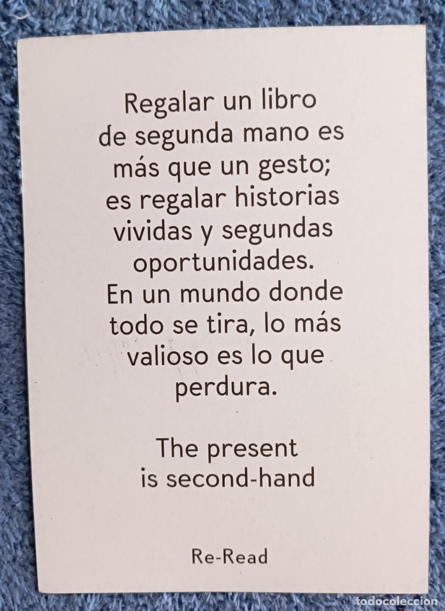 Coleccionismo marcap&aacute;ginas: Tarjeta RE READ librer&iacute;as - Foto 2