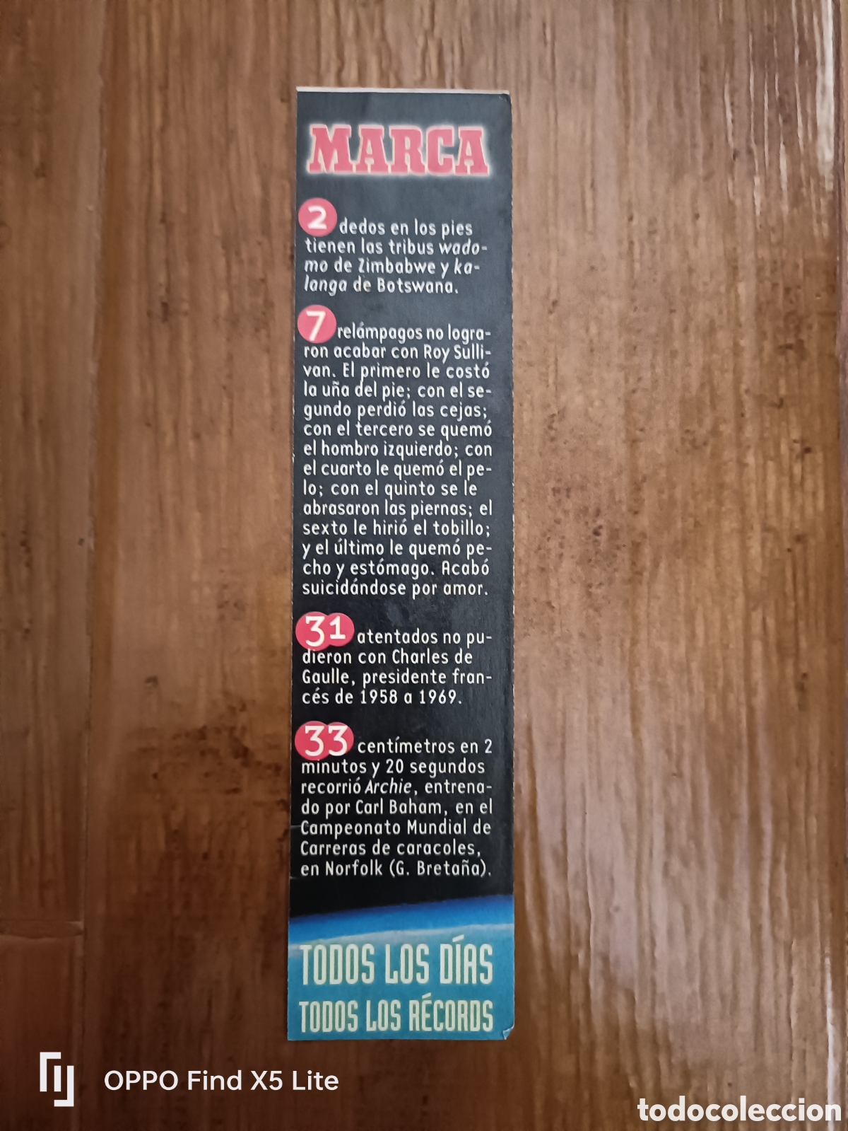 Coleccionismo marcap&aacute;ginas: Marcap&aacute;ginas Marca -Libro Guinness de los Records - Foto 1