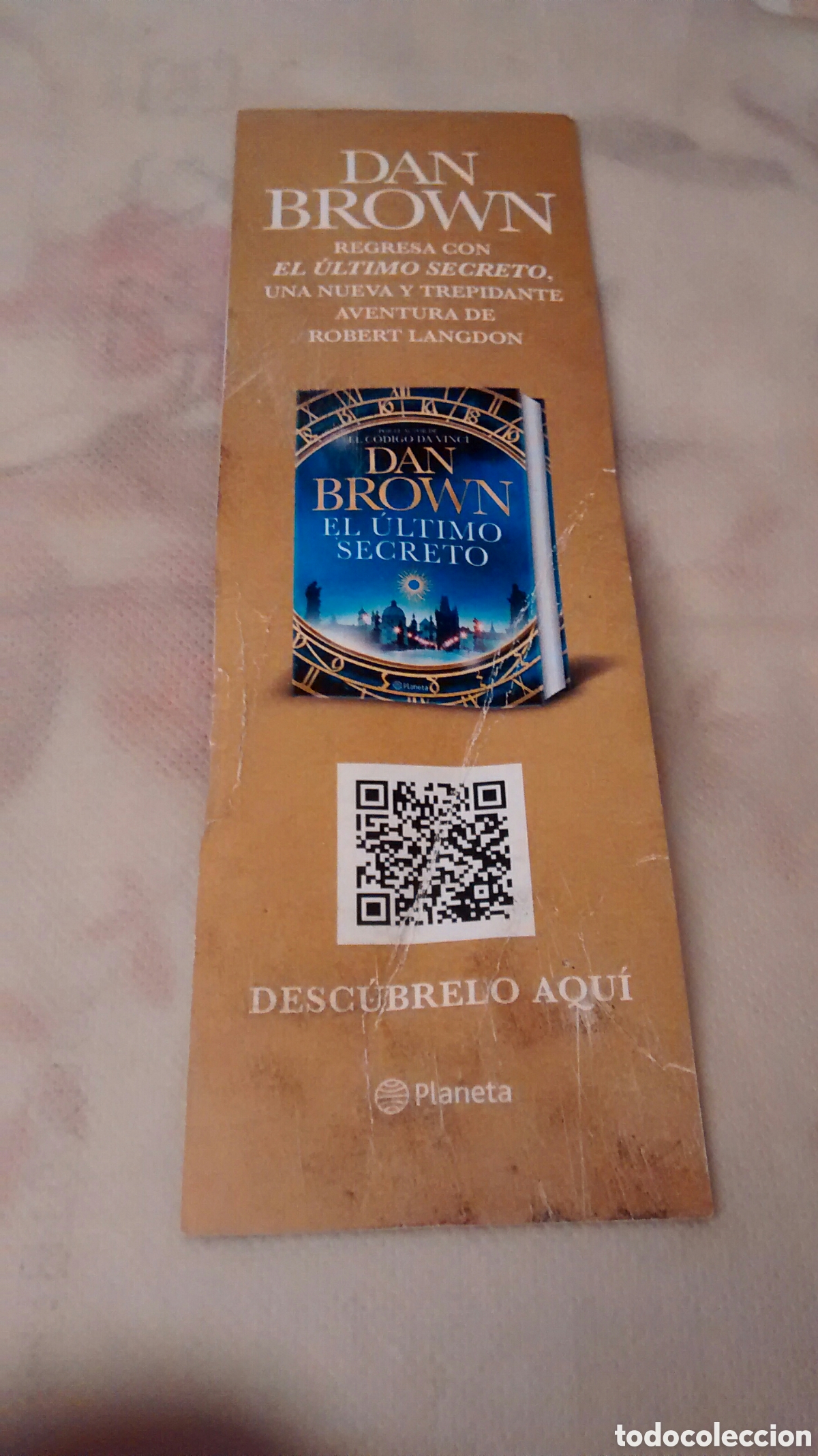 Coleccionismo marcap&aacute;ginas: MARCAPAGINAS EL ULTIMO SECRETO-DAN BROWN-PLANETA - Foto 2