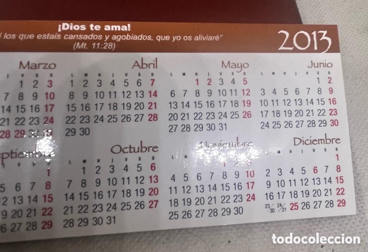 Coleccionismo marcap&aacute;ginas: MARCA- P&Aacute;GINAS JESUS Y CALENDARIO 2013 - Foto 5