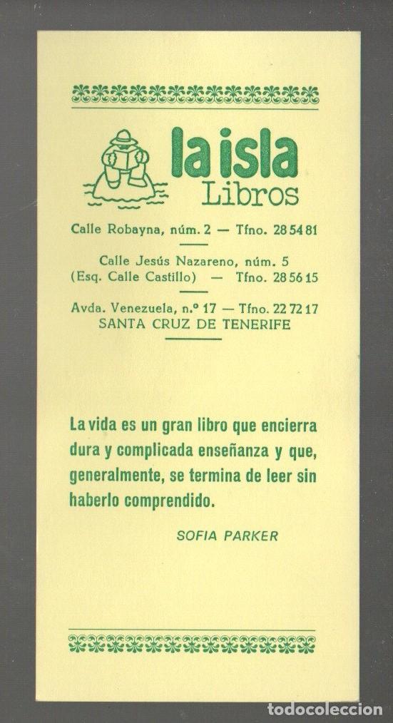 Coleccionismo marcap&aacute;ginas: ANTIGUO MARCAPAGINAS, LA ISLA - LIBROS. FRASE DE SOFIA PARKER. - Foto 1