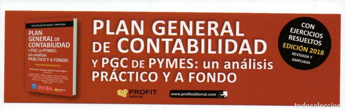Coleccionismo marcap&aacute;ginas: MARCAPAGINAS, PLAN GENERAL DE CONTABILIDAD. PROFIT EDITORIAL. - Foto 1