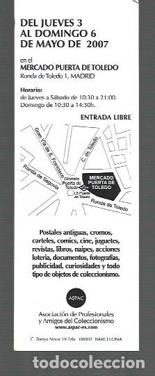 Coleccionismo marcap&aacute;ginas: MARCAP&Aacute;GINAS DE PAPERANTIC DE MADRID EL A&Ntilde;O 2007 - Foto 2