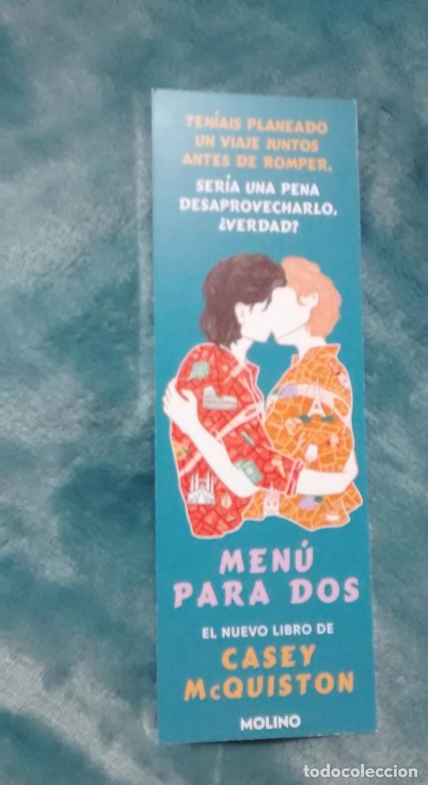 Coleccionismo marcap&aacute;ginas: marcap&aacute;ginas men&uacute; para dos, editorial Molino - Foto 1
