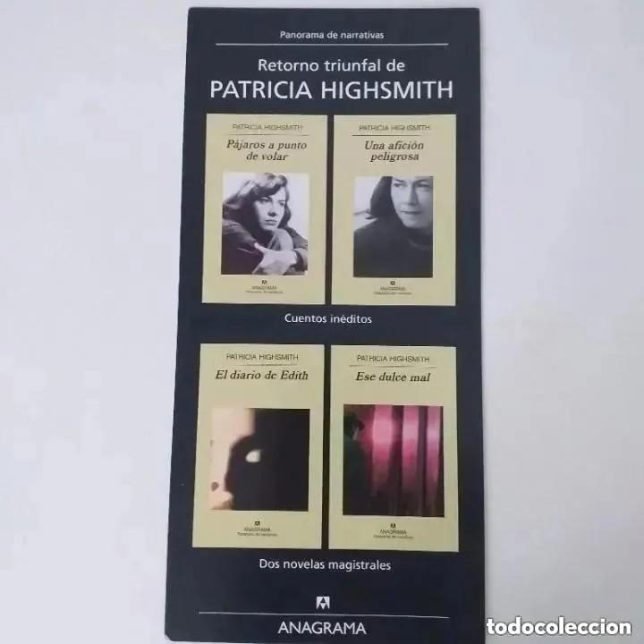 Coleccionismo marcap&aacute;ginas: MARCAPAGINAS. PATRICIA HIGHSMITH. ANAGRAMA - Foto 1
