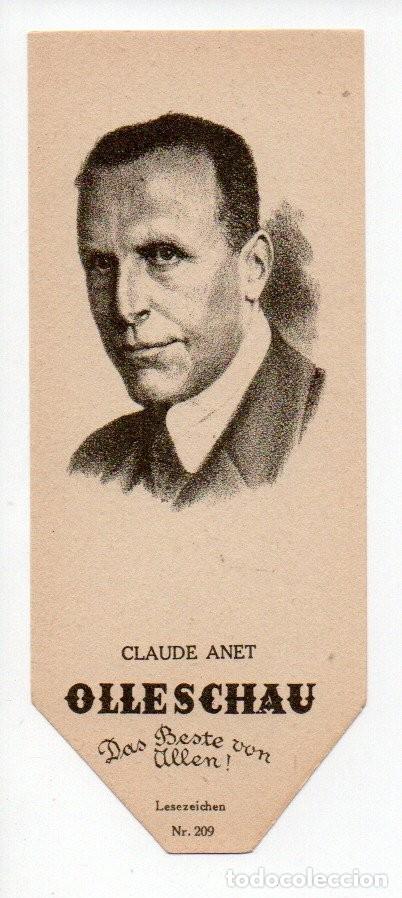 Collectables Bookmark: MARCAPAGINAS ANTIGUO, PAPEL DE FUMAR OLLESCHAU N&ordm; 209 - CLAUDE ANET. LESEZEICHEN. SIGNET.