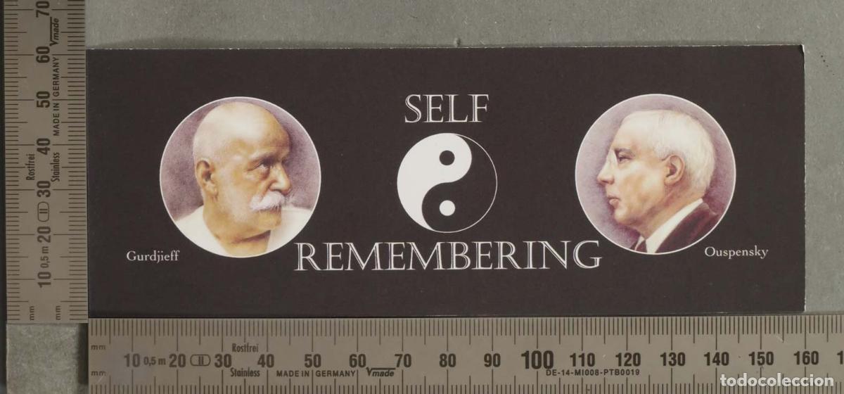 Coleccionismo marcap&aacute;ginas: MARCAPAGINAS. SELF REMEMBERING Gurdjieff Ouspensky - Foto 1