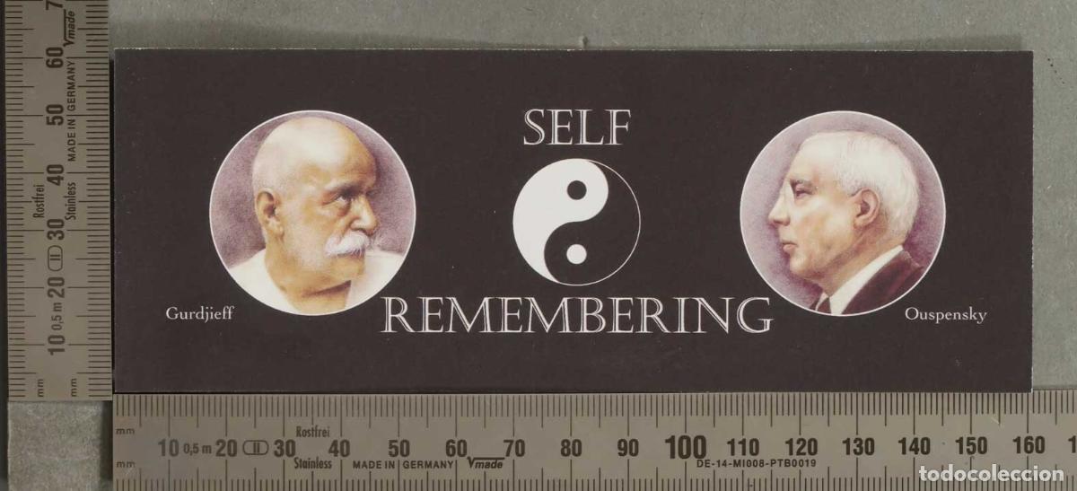 Coleccionismo marcap&aacute;ginas: MARCAPAGINAS. SELF REMEMBERING Gurdjieff Ouspensky - Foto 1
