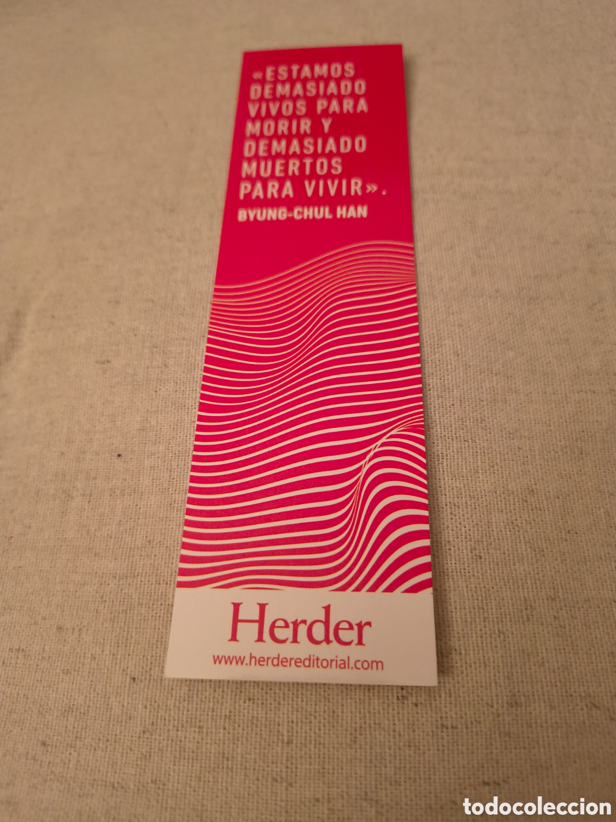 Coleccionismo marcap&aacute;ginas: MARCAPAGINAS BYUNG-CHUL HAN- LIBRERIA HERDER - Foto 1