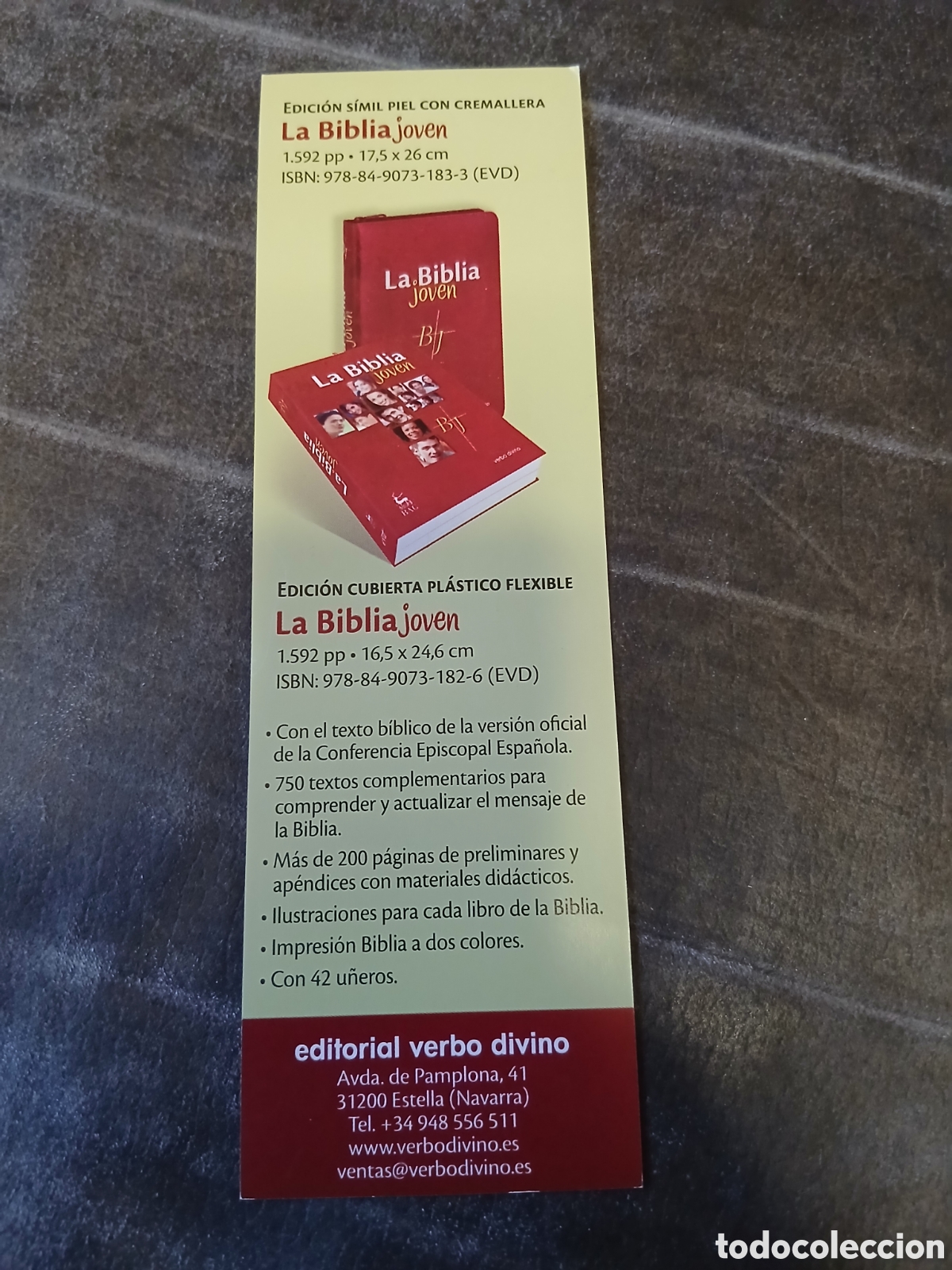Coleccionismo marcap&aacute;ginas: Marcapaginas Editorial Verbo Divino - Foto 2