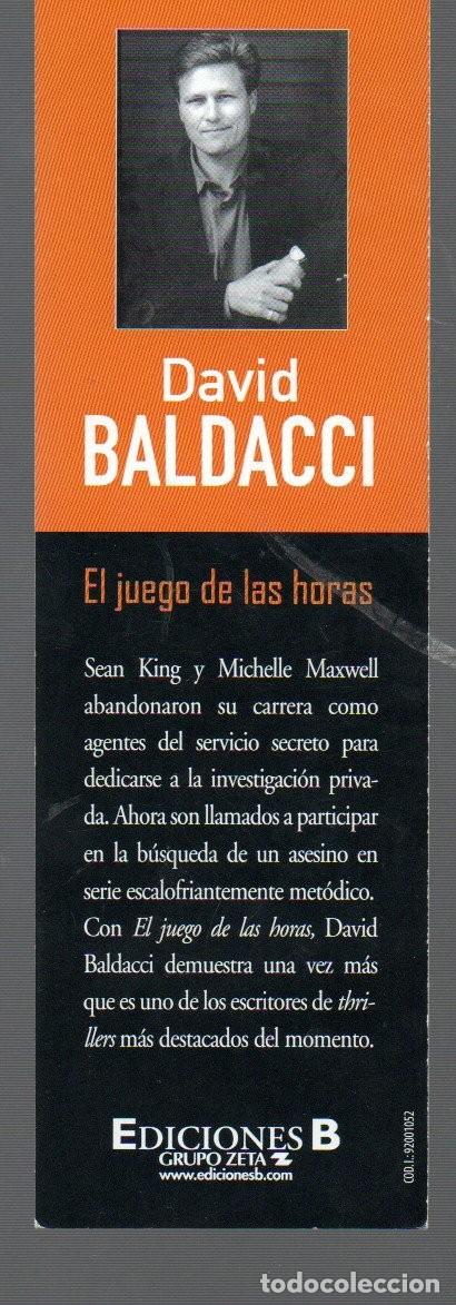Coleccionismo marcap&aacute;ginas: MARCAP&Aacute;GINAS DE EDICIONES B T&Iacute;TULO EL JUEGO DELAS HORAS - Foto 2