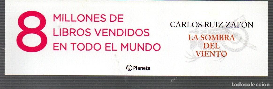 Coleccionismo marcap&aacute;ginas: MARCAP&Aacute;GINAS DE EDICIONES PLANETA T&Iacute;TULO LAS SOMBRA DEL VIENTO - Foto 2