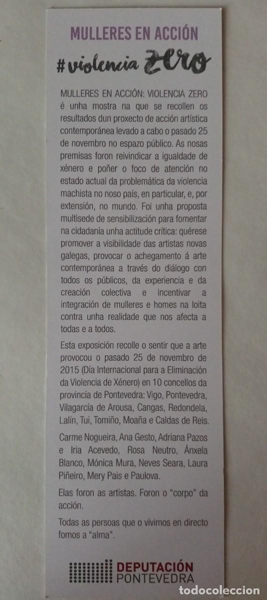 Coleccionismo marcap&aacute;ginas: MARCAPAGINAS VIOLENCIA ZERO MULLERES EN ACCION - Foto 2
