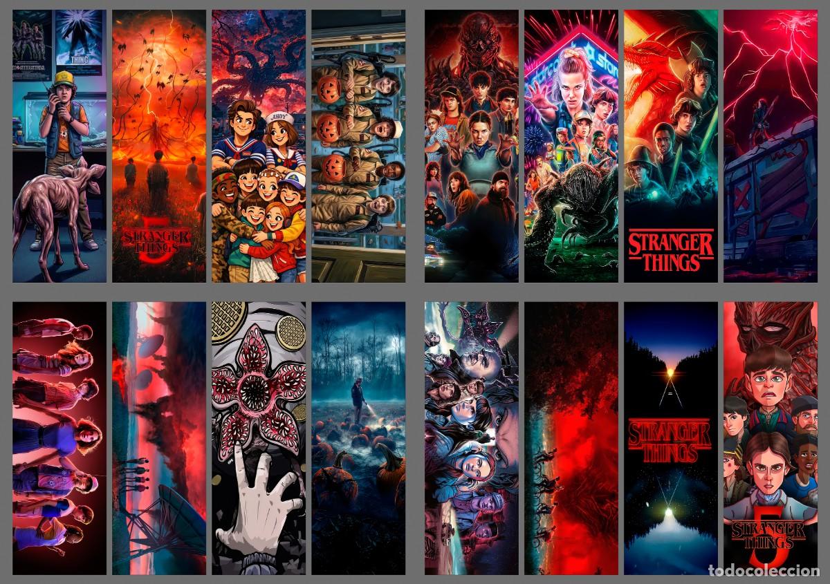 Coleccionismo marcap&aacute;ginas: 48 puntos de libro (marcapaginas) de Stranger Things (bloque 1) - Foto 3