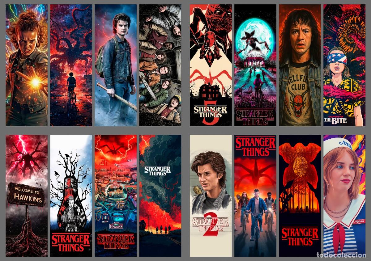 Coleccionismo marcap&aacute;ginas: 48 puntos de libro (marcapaginas) de Stranger Things (bloque 1) - Foto 4