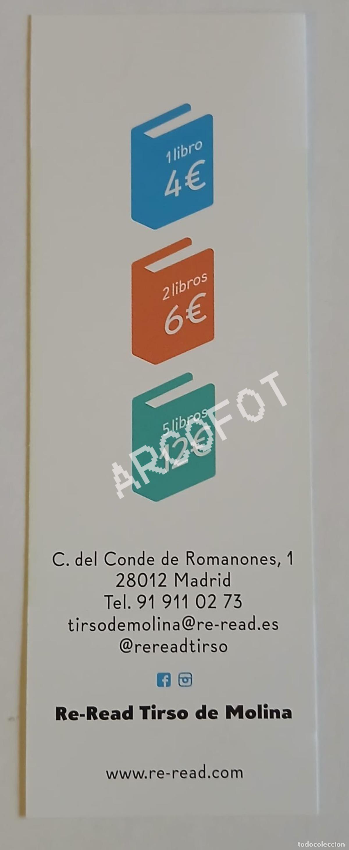 Coleccionismo marcap&aacute;ginas: Marcap&aacute;ginas - RE-READ TIRSO DE MOLINA - Foto 2