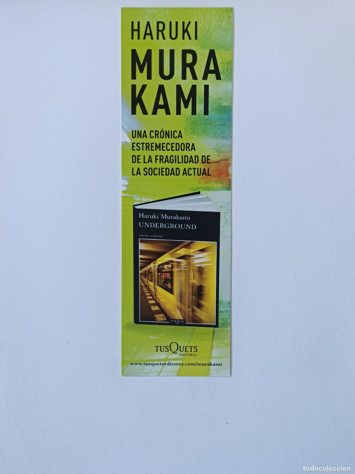 Coleccionismo marcap&aacute;ginas: UNDERGROUND. HURUKI MURAKAMI. MARCAPAGINAS TUSQUETS. - Foto 1