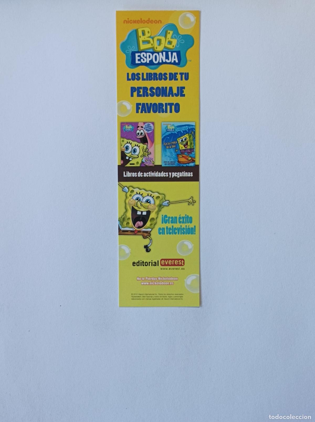 Coleccionismo marcap&aacute;ginas: BOB ESPONJA. MARCAPAGINAS EVEREST. - Foto 2