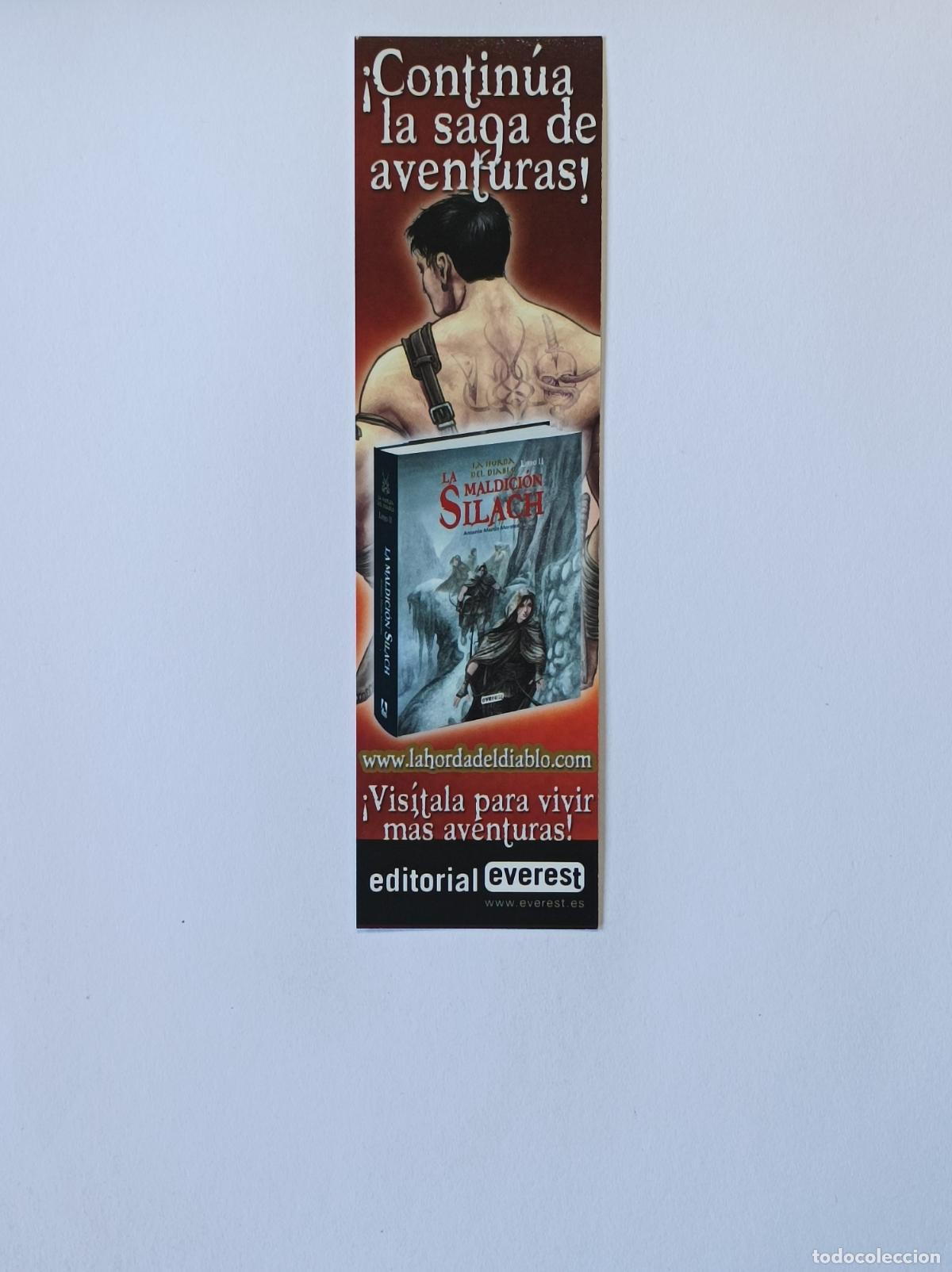 Coleccionismo marcap&aacute;ginas: LA MALDICION DE SILACH. MARCAPAGINAS EVEREST. - Foto 1