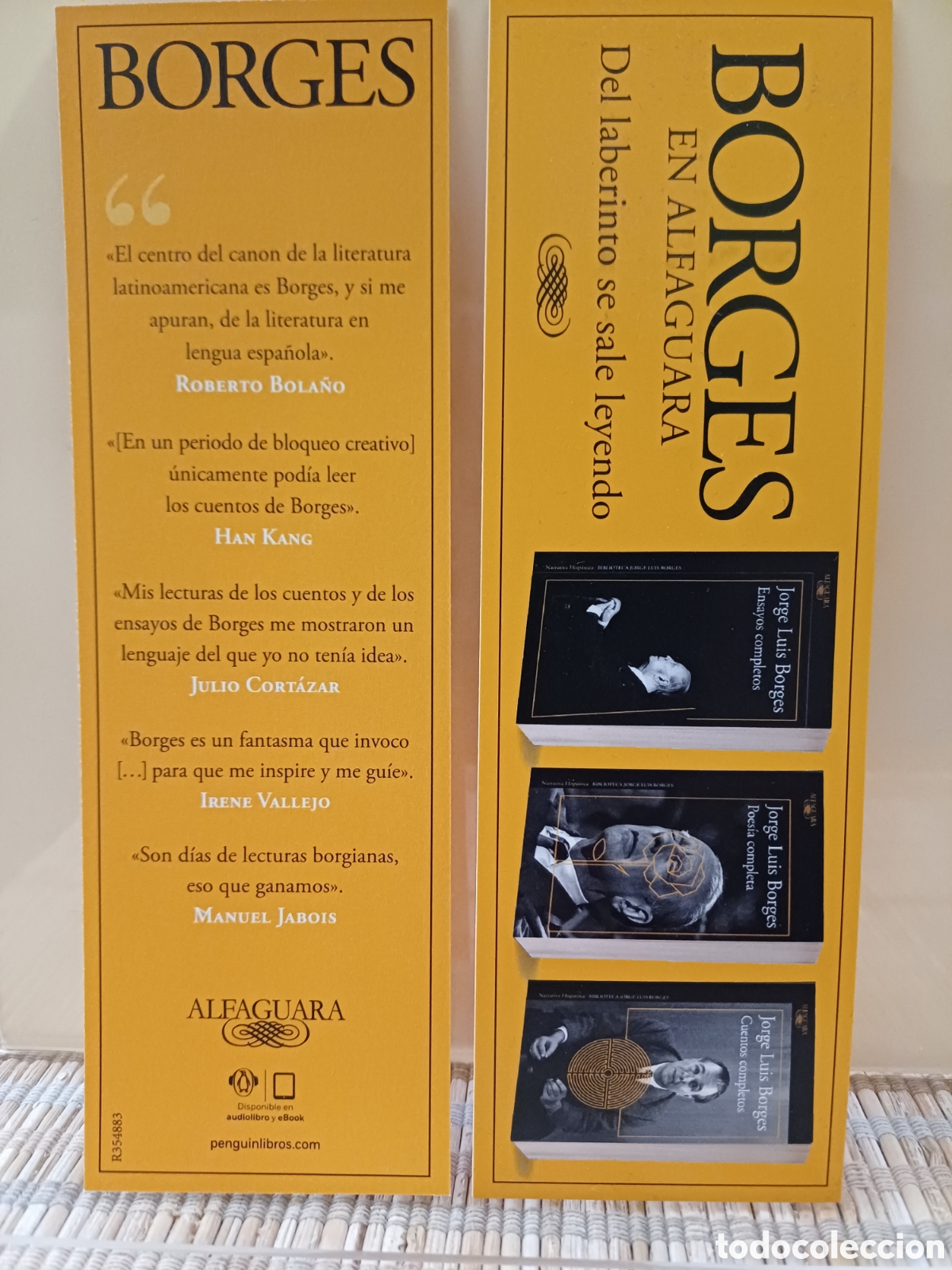 Coleccionismo marcap&aacute;ginas: Marcap&aacute;ginas Borges en Alfaguara - Foto 1