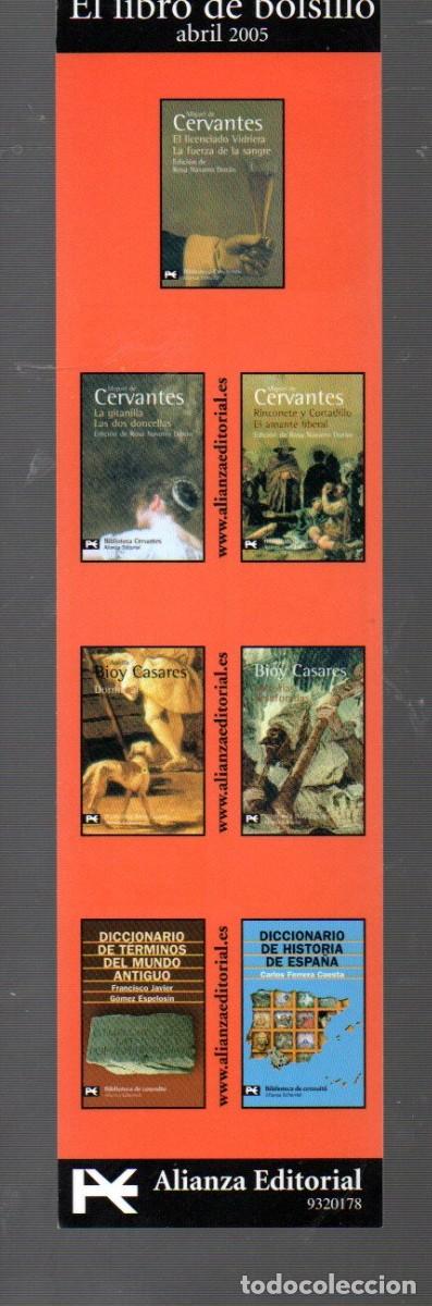 Coleccionismo marcap&aacute;ginas: MARCAP&Aacute;GINAS EDICI&Oacute;N DE ALIANZA EL LIBRO DE BOLSILLO DE ABRIL 2005 - Foto 1