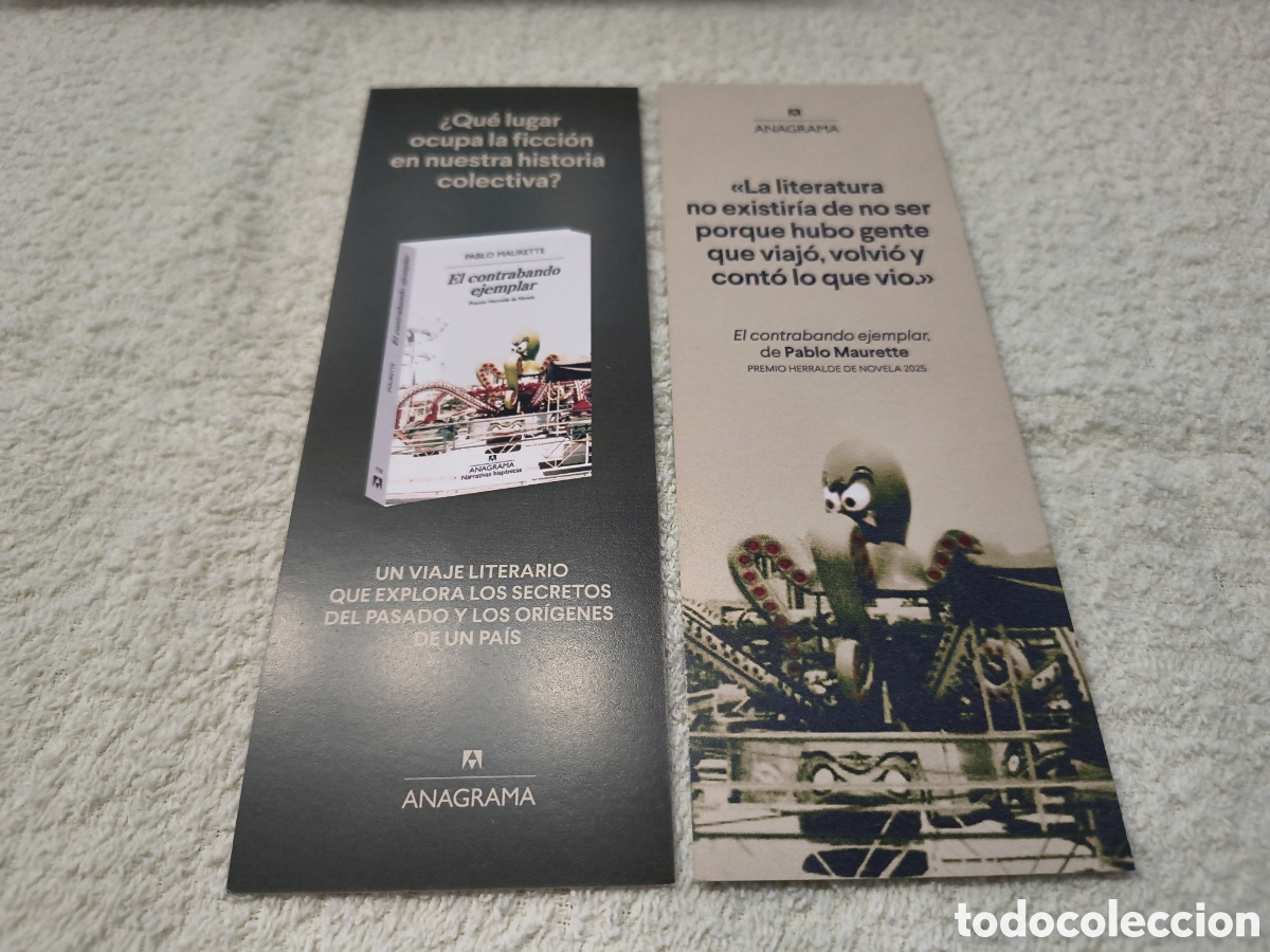 Coleccionismo marcap&aacute;ginas: MARCAPAGINAS EL CONTRABANDO EJEMPLAR-PABLO MAURETTE-ANAGRAMA - Foto 1