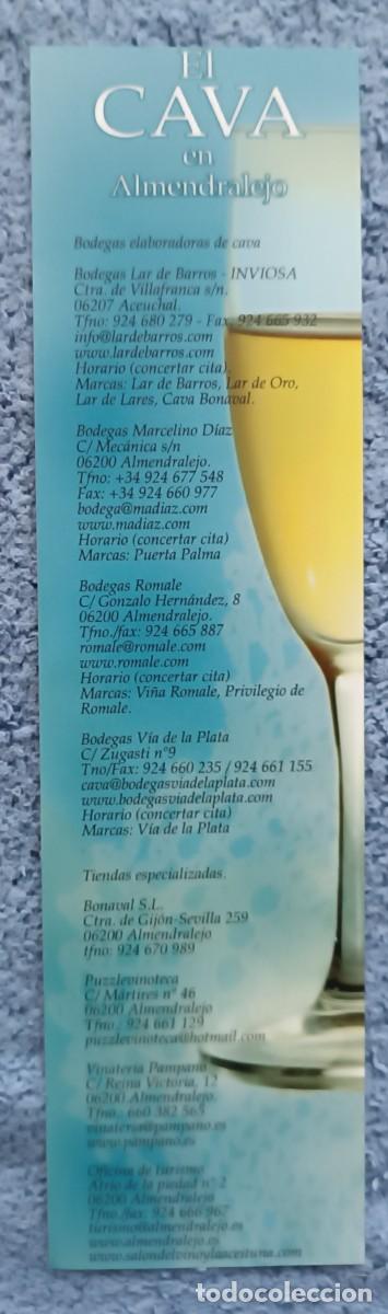 Coleccionismo marcap&aacute;ginas: Marcap&aacute;ginas El cava en ALMENDRALEJO - Foto 1
