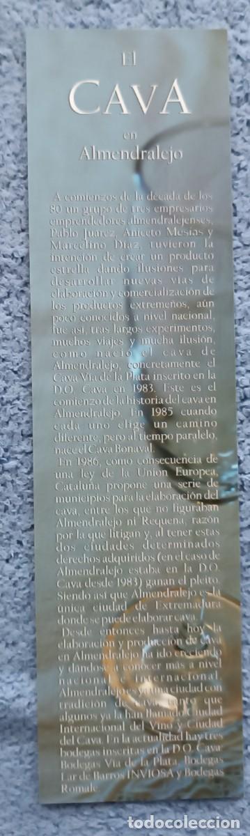 Coleccionismo marcap&aacute;ginas: Marcap&aacute;ginas El cava en ALMENDRALEJO - Foto 2