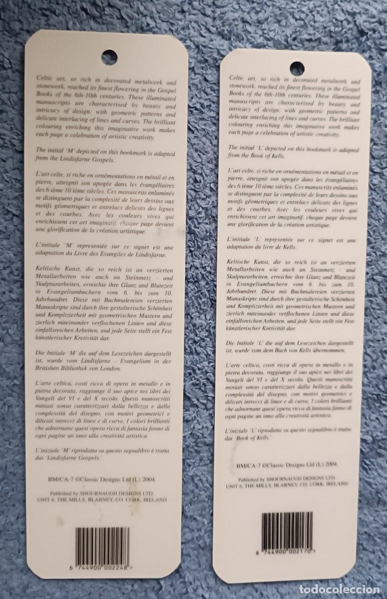 Coleccionismo marcap&aacute;ginas: 2 Puntos libro / Marcap&aacute;ginas CELTIC ART pl&aacute;stico duro - Foto 2