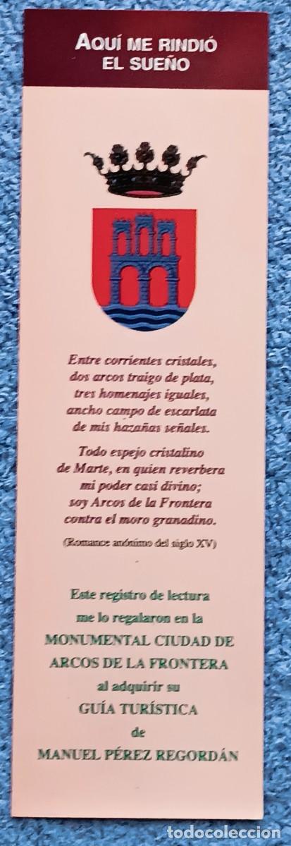 Coleccionismo marcap&aacute;ginas: Punto libro / Marcap&aacute;ginas Arcos de la Frontera - Foto 1