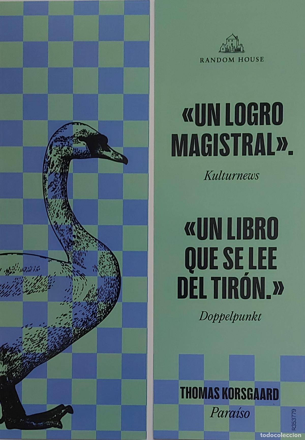Coleccionismo marcap&aacute;ginas: MARCAPAGINAS - RANDOM HOUSE - PARAISO - THOMAS KORSGAARD - Foto 1