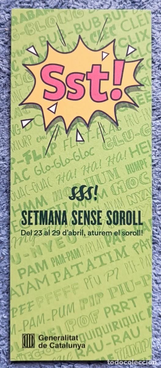 Coleccionismo marcap&aacute;ginas: Marcap&aacute;ginas Setmana sense Soroll 2018 - Foto 1