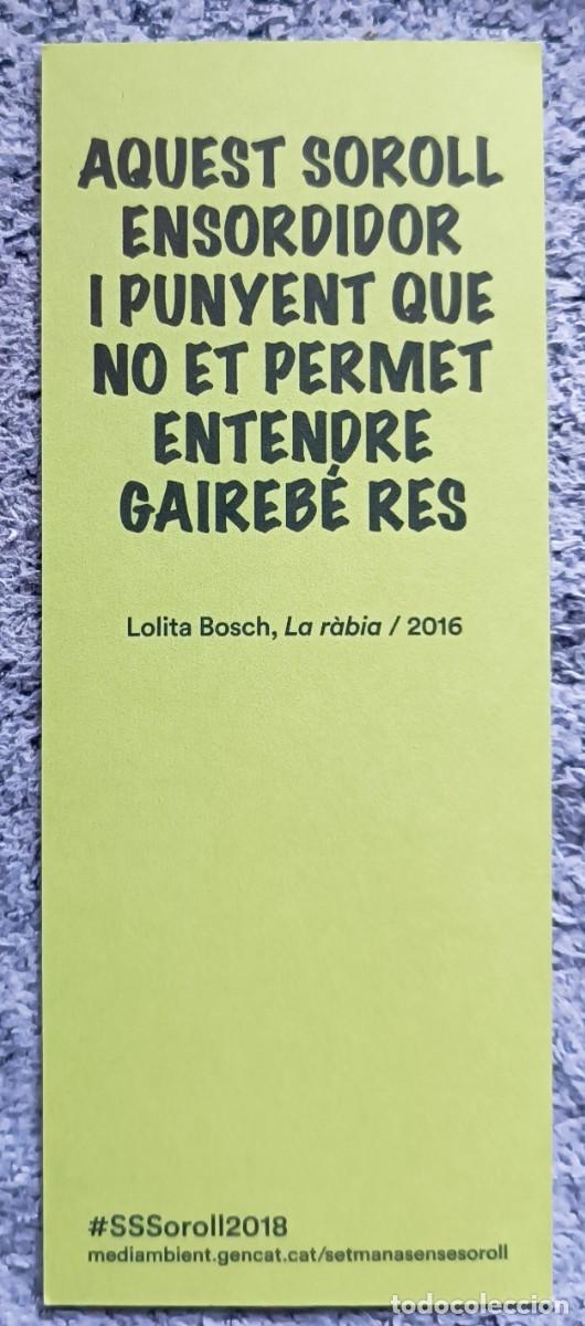 Coleccionismo marcap&aacute;ginas: Marcap&aacute;ginas Setmana sense Soroll 2018 - Foto 2