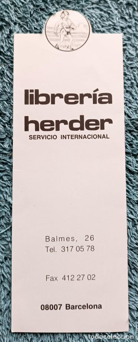 Coleccionismo marcap&aacute;ginas: marcap&aacute;ginas LIBRERIA HERDER SERVICIO INTERNACIONAL - Foto 1