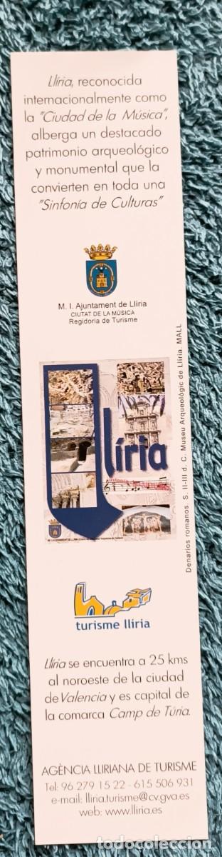 Coleccionismo marcap&aacute;ginas: marcap&aacute;ginas TURISME LLIRIA - Foto 2