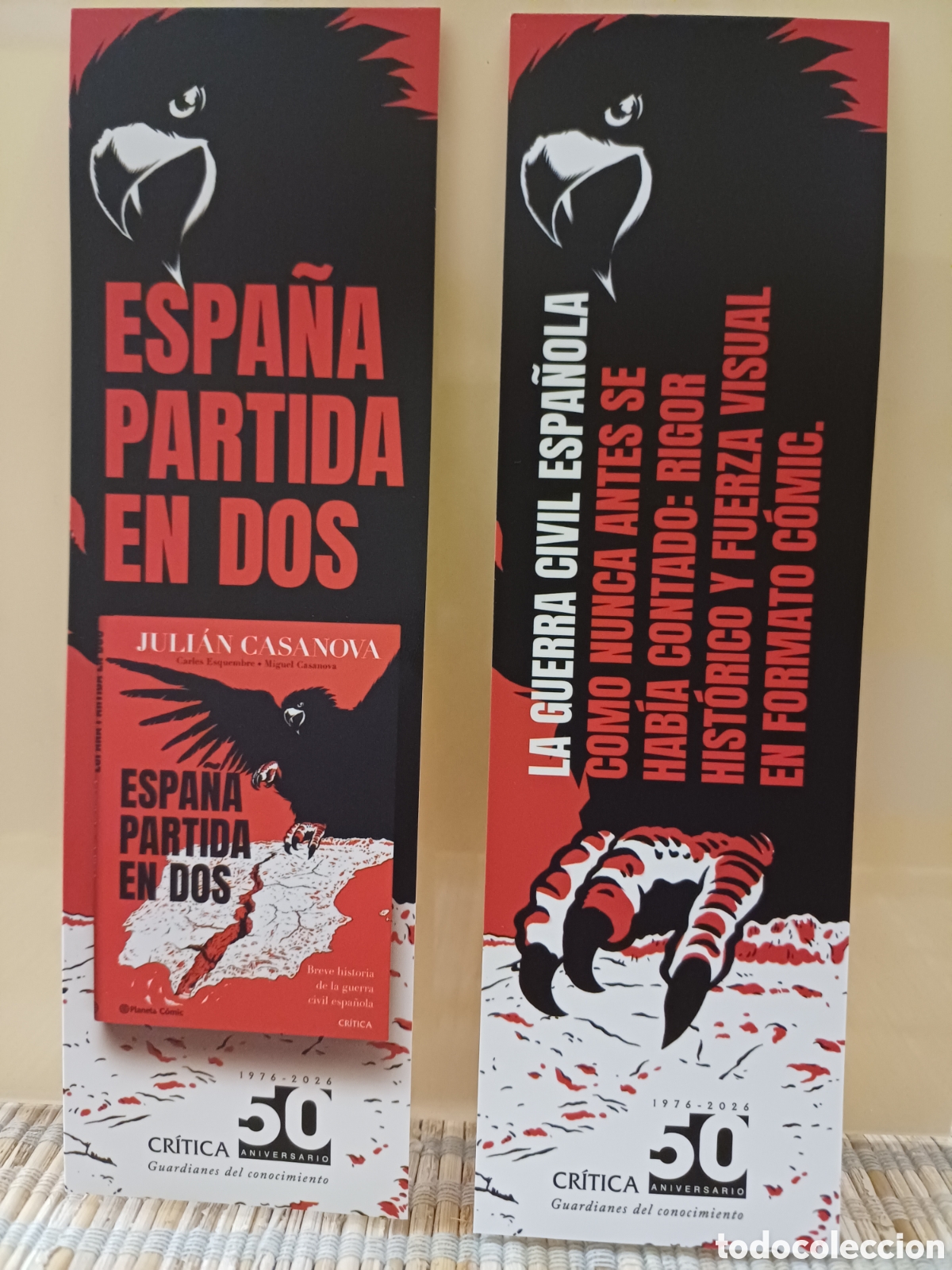 Coleccionismo marcap&aacute;ginas: Marcap&aacute;ginas Espa&ntilde;a partida en dos - Foto 1