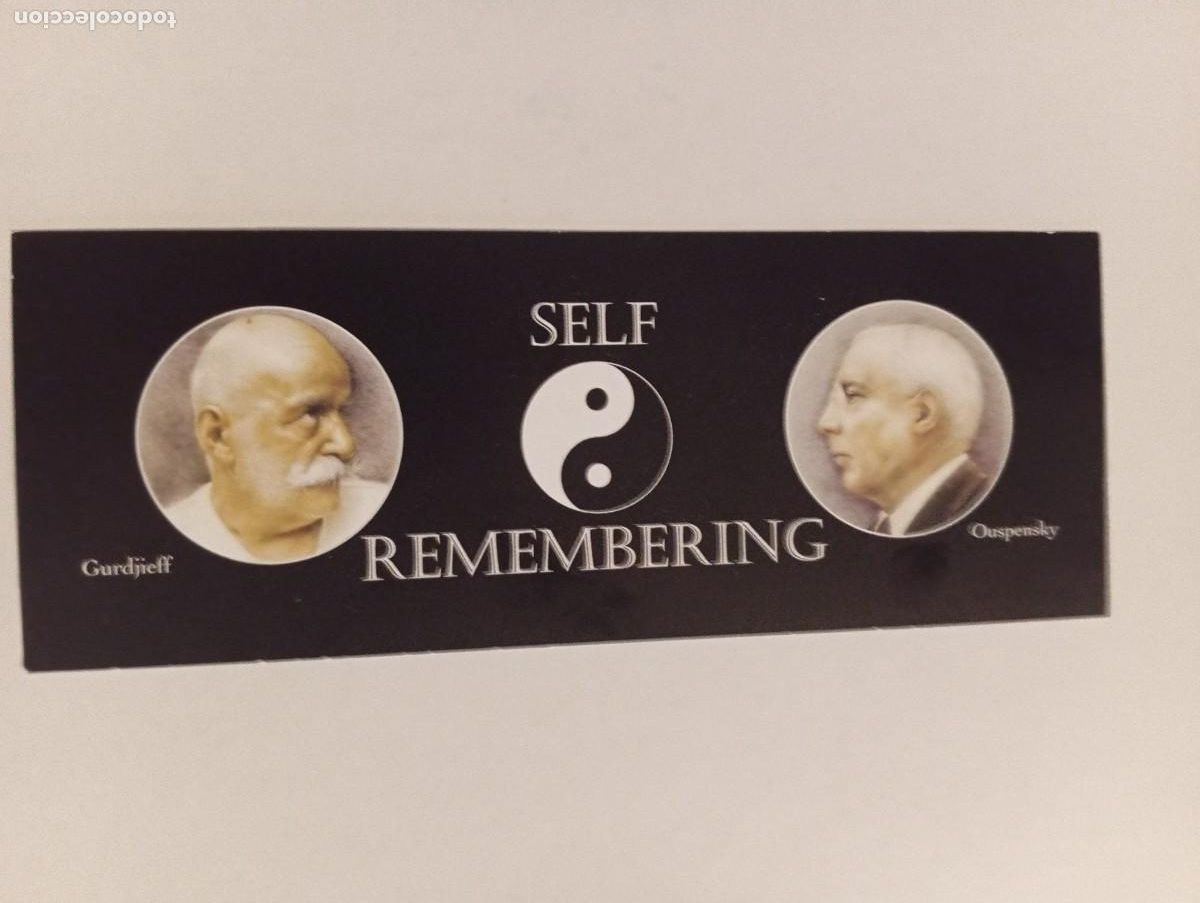 Coleccionismo marcap&aacute;ginas: 1 MARCAPAGINAS DE ** .SELF REMEMBERING . GURDJIEFF . OUSPENSKY** - Foto 1
