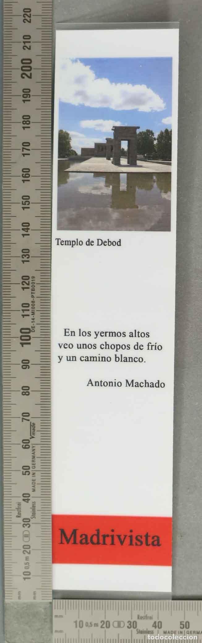 Collectables Bookmark: MARCAPAGINAS. Templo de Debod - Antonio Machado - Madrivista