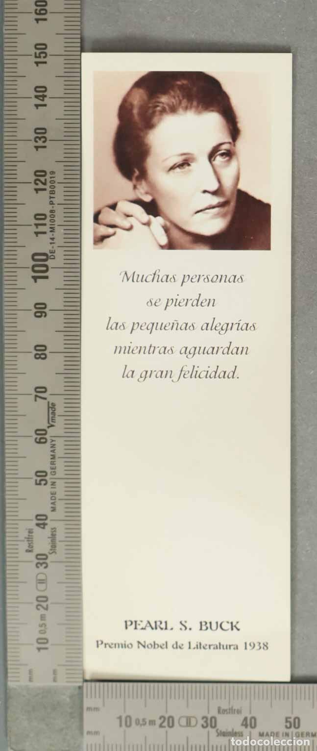 Collectables Bookmark: MARCAPAGINAS. con retrato y cita - Pearl S. Buck - Premio Nobel de Literatura