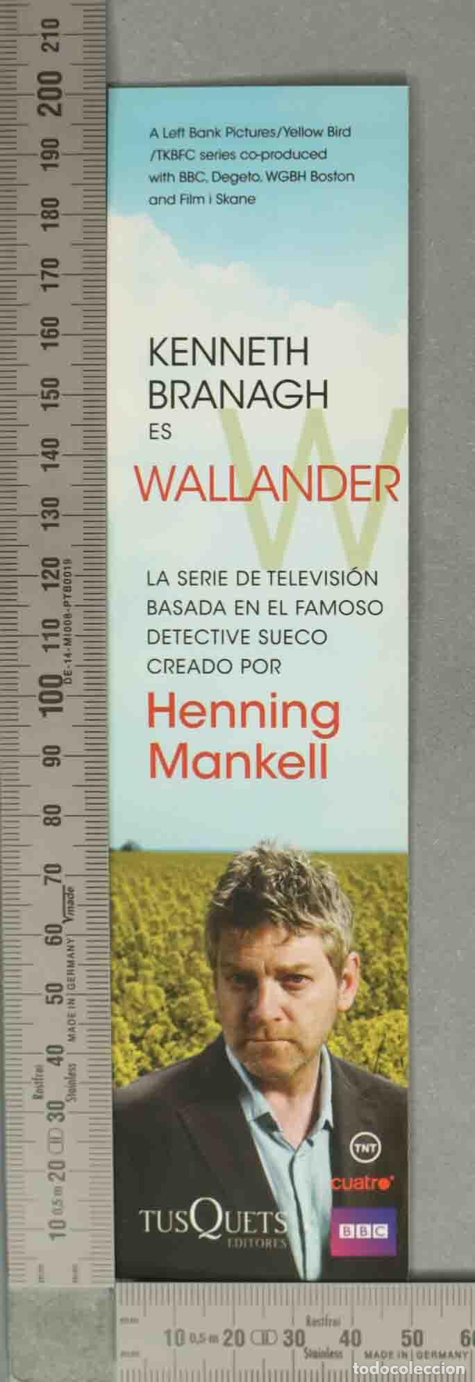 Coleccionismo marcap&aacute;ginas: MARCAPAGINAS. Wallander - Kenneth Branagh - Henning Mankell - Foto 1