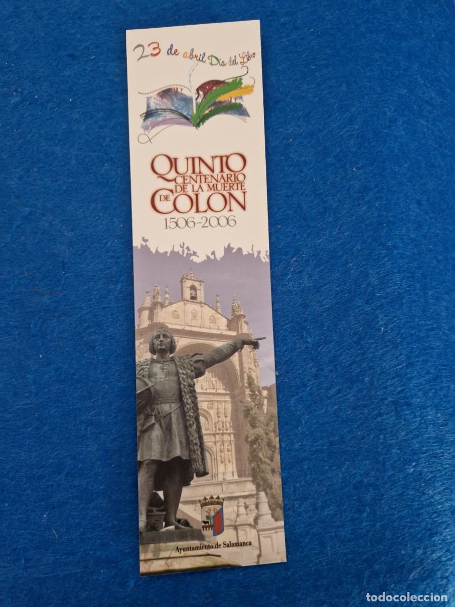 Coleccionismo marcap&aacute;ginas: MARCAPAGINAS dia del libro, quinto centenario de la muerte de Colon - Foto 1