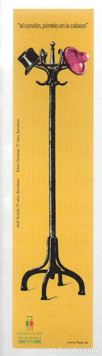 Coleccionismo Marcap&aacute;ginas: MARCAPAGINAS, EL COND&Oacute;N P&Oacute;NTELO EN LA CABEZA. FASE. FUNDACI&Oacute;N ANTISIDA ESPA&Ntilde;A. CALENDARIO 2000