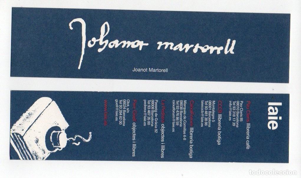 Coleccionismo Marcap&aacute;ginas: MARCAPAGINAS, FIRMA DE AUTOR: JOANOT MARTORELL. LAIE. LIBRERIA CAF&Eacute;.