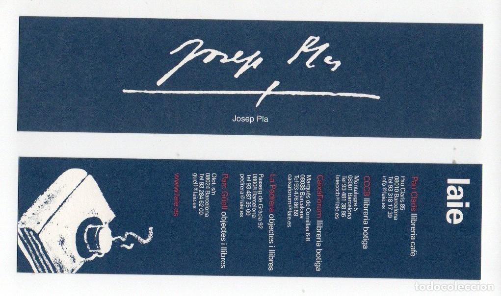 Coleccionismo Marcap&aacute;ginas: MARCAPAGINAS, FIRMA DE AUTOR: JOSEP PLA. LAIE. LIBRERIA CAF&Eacute;.