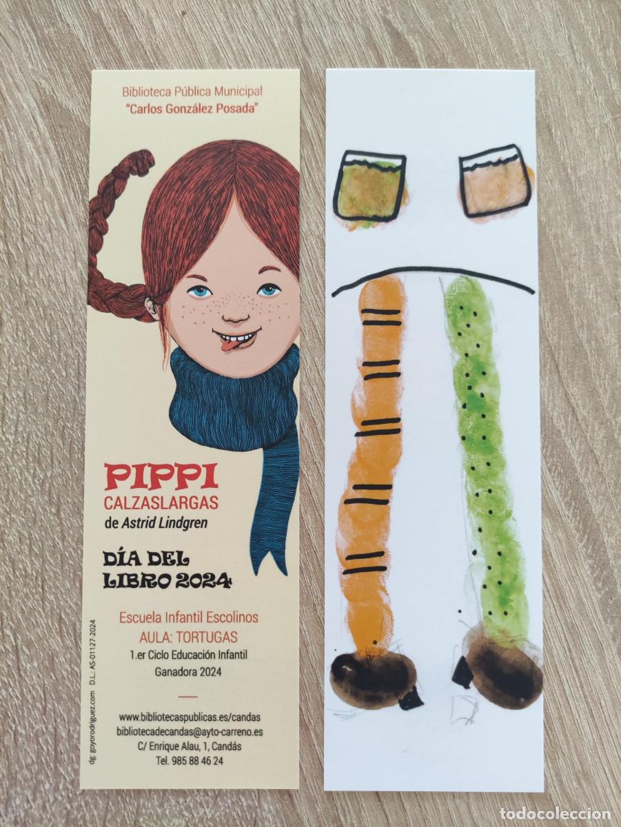 Coleccionismo Marcap&aacute;ginas: MARCAPAGINAS - BIBLIOTECA CANDAS ASTURIAS - PIPPI CALZASLARGAS ASTRID LINDGREN