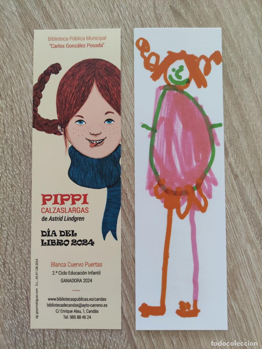 Coleccionismo Marcap&aacute;ginas: MARCAPAGINAS - BIBLIOTECA CANDAS ASTURIAS - PIPPI CALZASLARGAS ASTRID LINDGREN