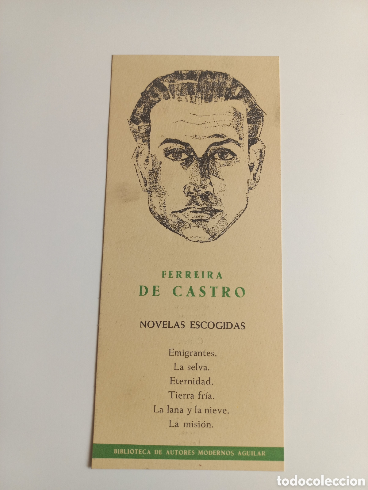 Coleccionismo Marcap&aacute;ginas: Marcap&aacute;ginas Ferreira de Castro. Aguilar, Biblioteca Autores Modernos.