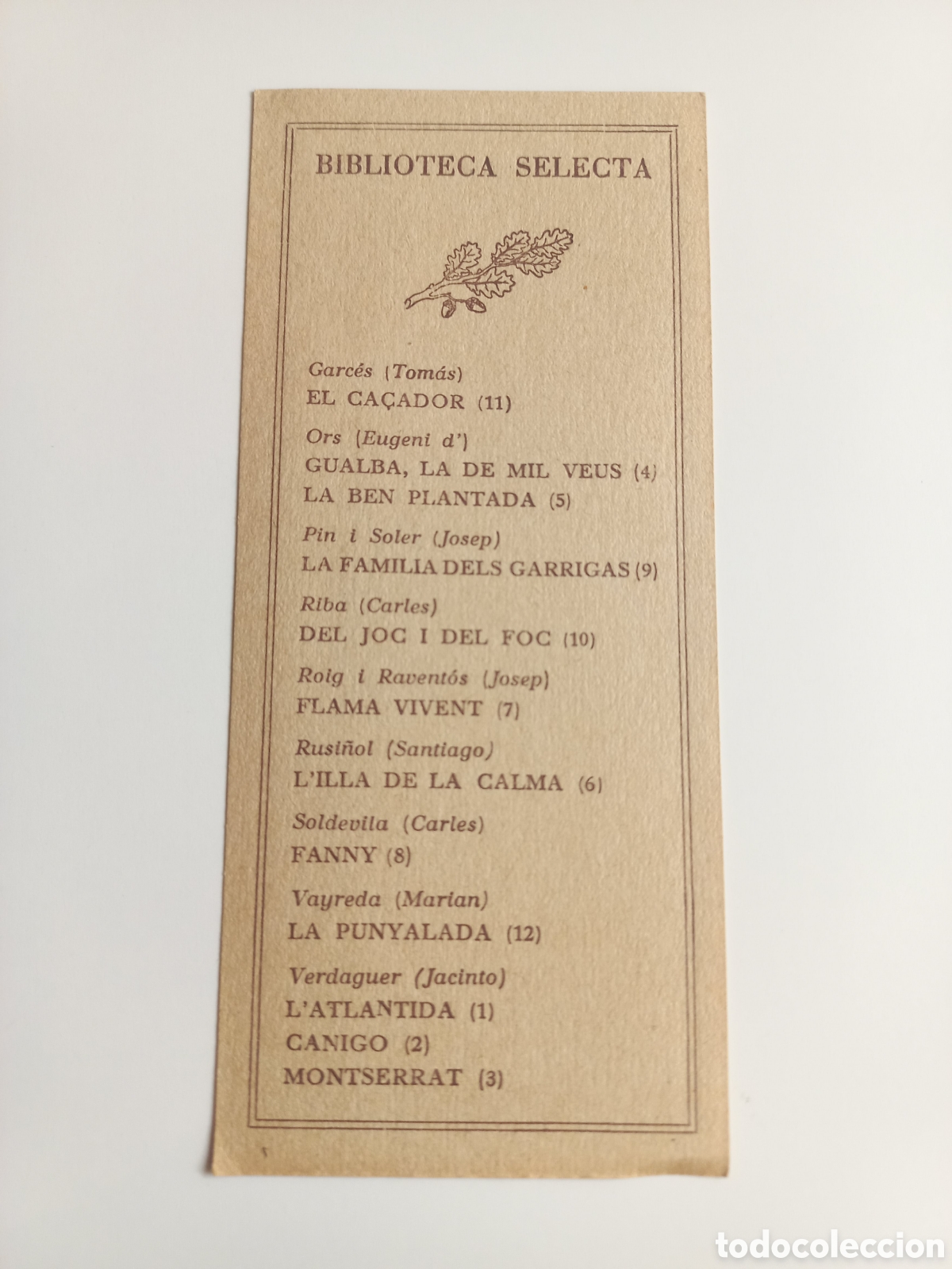 Coleccionismo Marcap&aacute;ginas: Marcap&aacute;ginas Biblioteca Selecta. Editorial Selecta. Bibliofilia.
